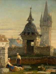 庭の洗濯婦 作： J. Mayer